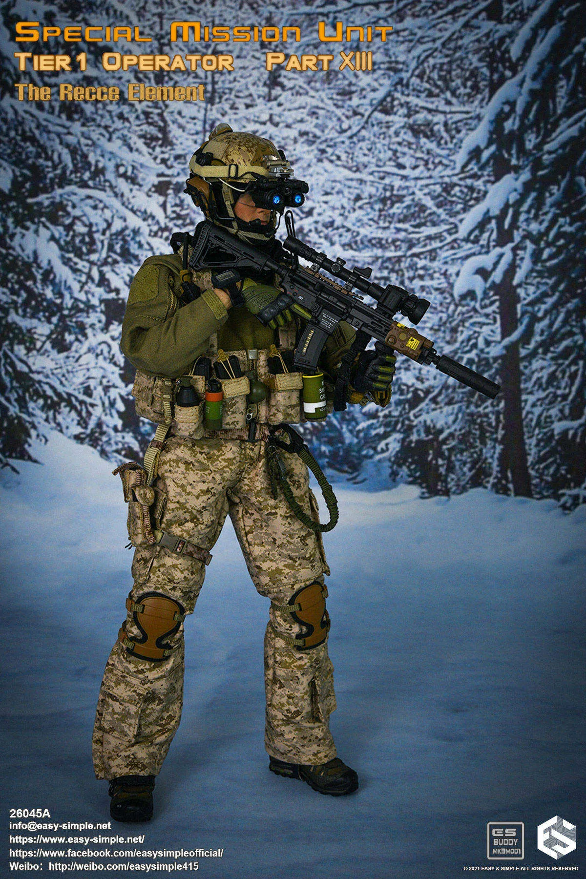 SMU Part XIII Recce Element - AOR1 Helmet w/Balaclava & Radio Set