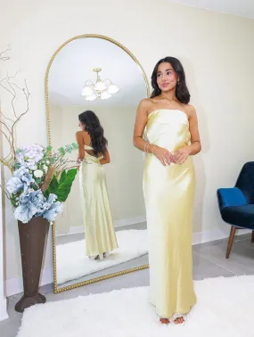 Soft Glow Strapless Slip Dress