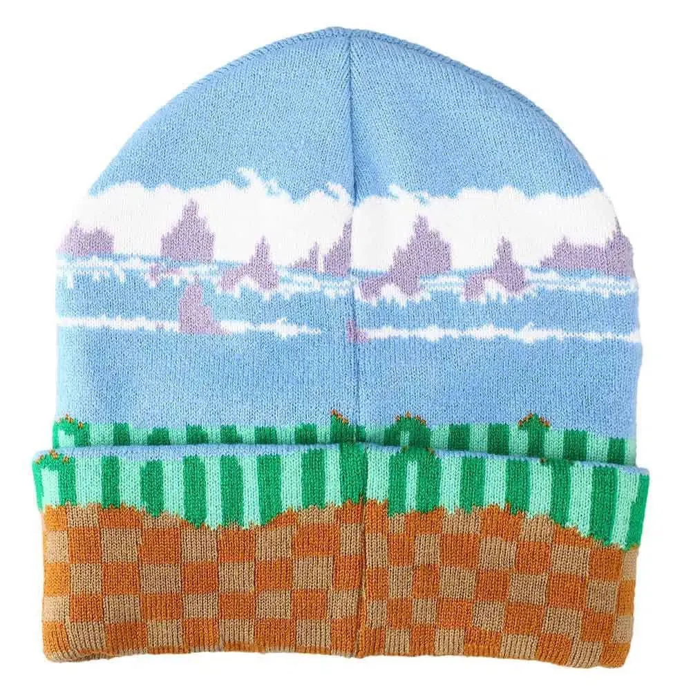 Sonic the Hedgehog - Green Hill Zone Cuff Beanie Hat (Jacquard) - Bioworld