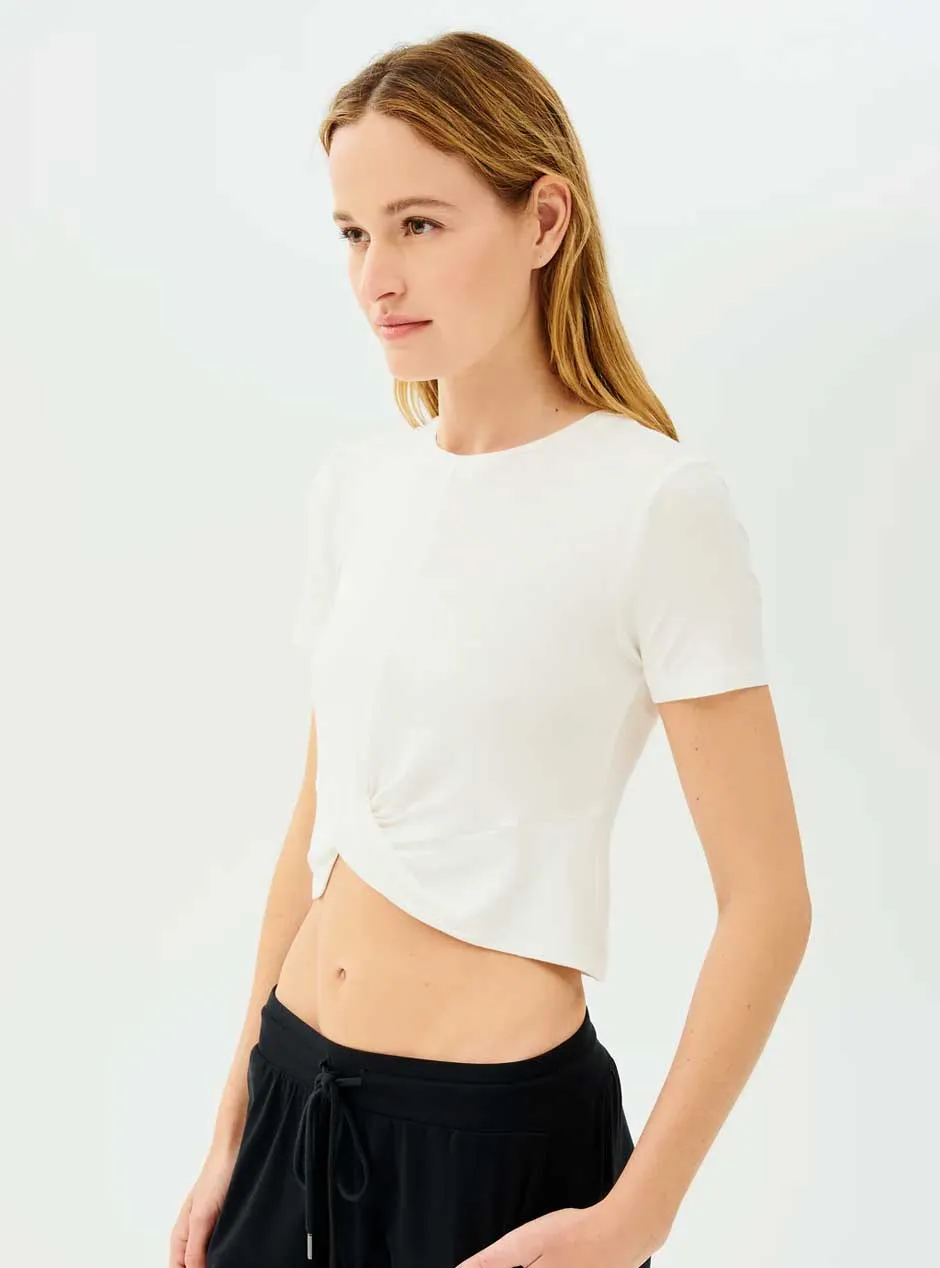 Splits59 Women's Daisy Jersey Cropped Tee - Ivory