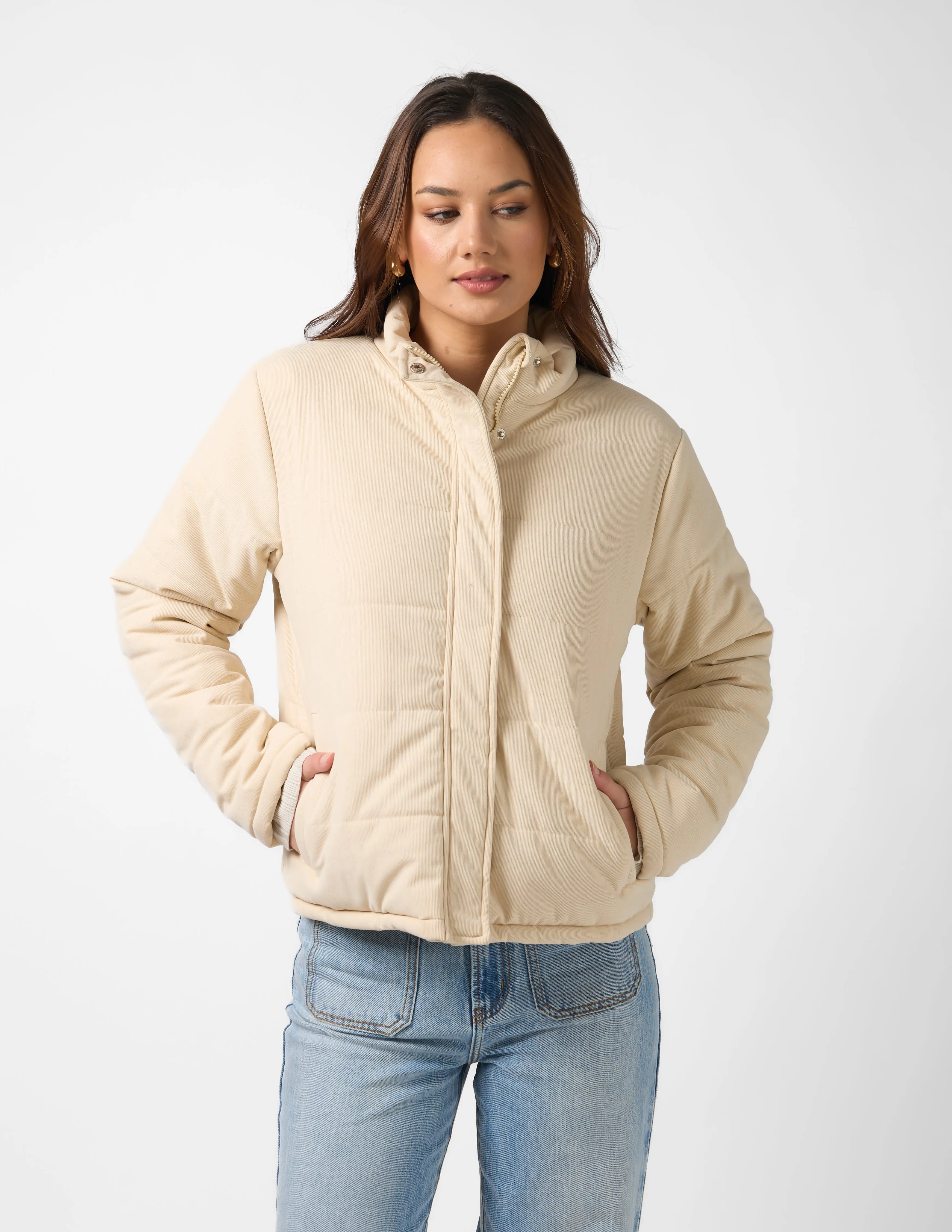STELLA ESSENTIALS Cordelia Puffer Jacket - Natural