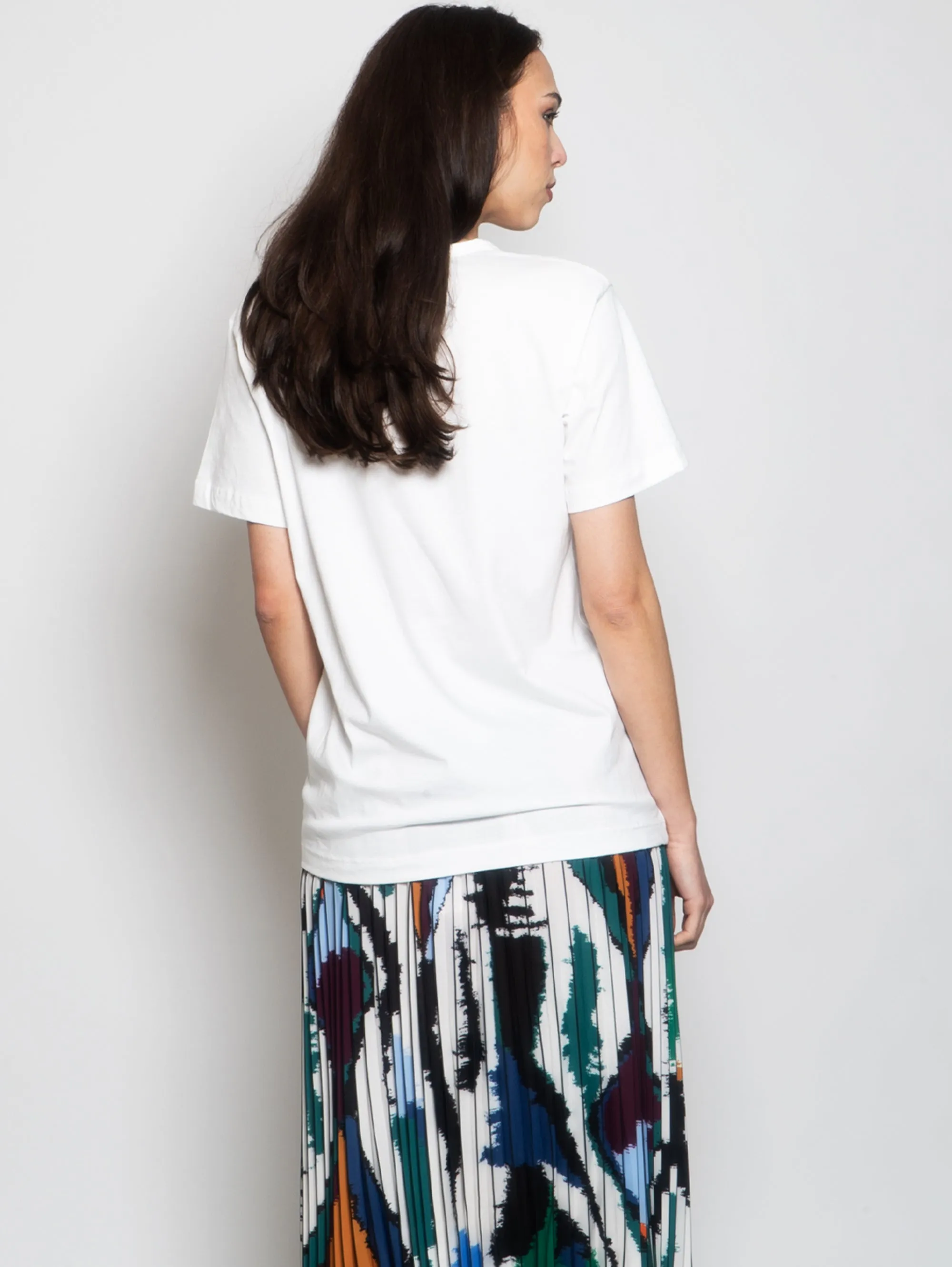 T-shirt con Stampa Frontale Bianco