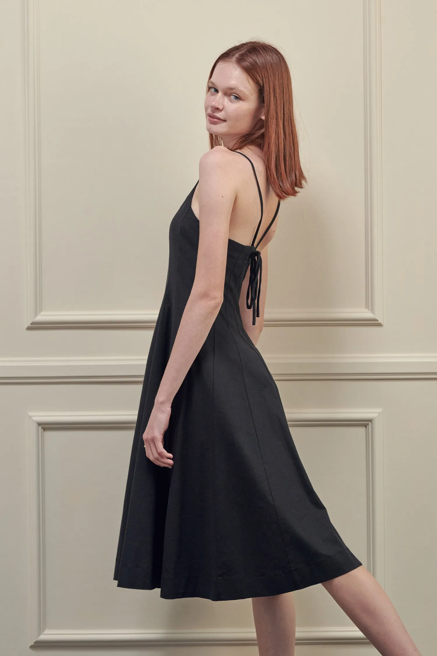 Tie back midi dress