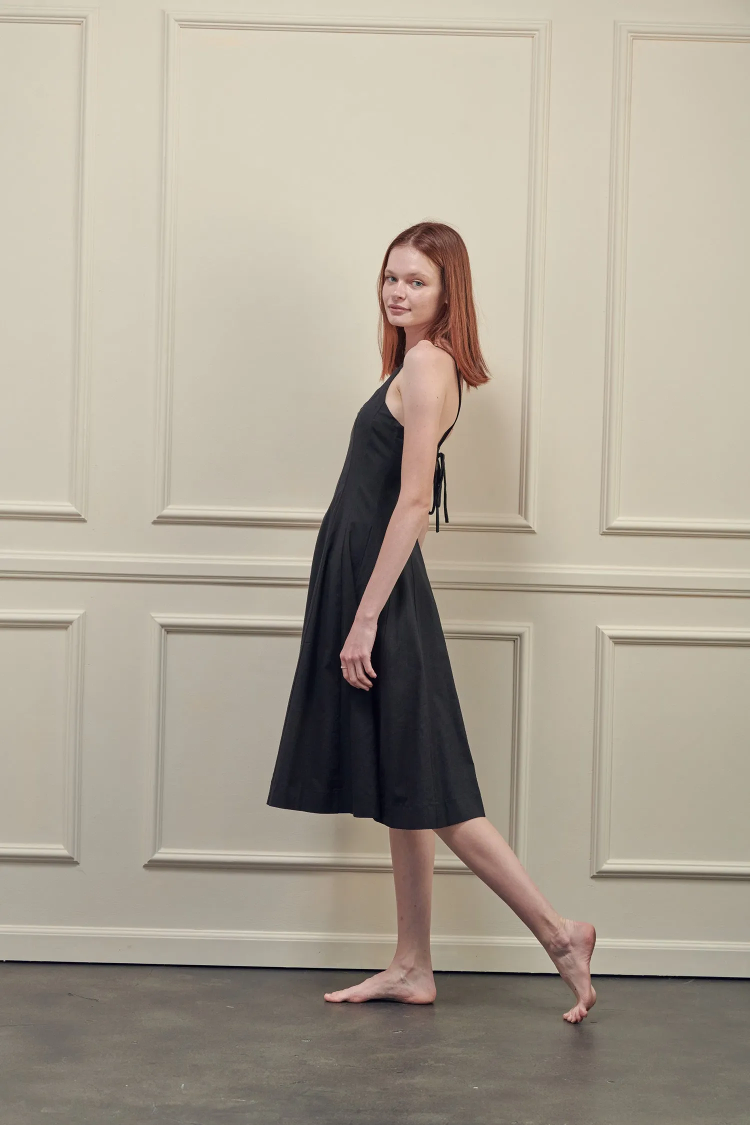 Tie back midi dress