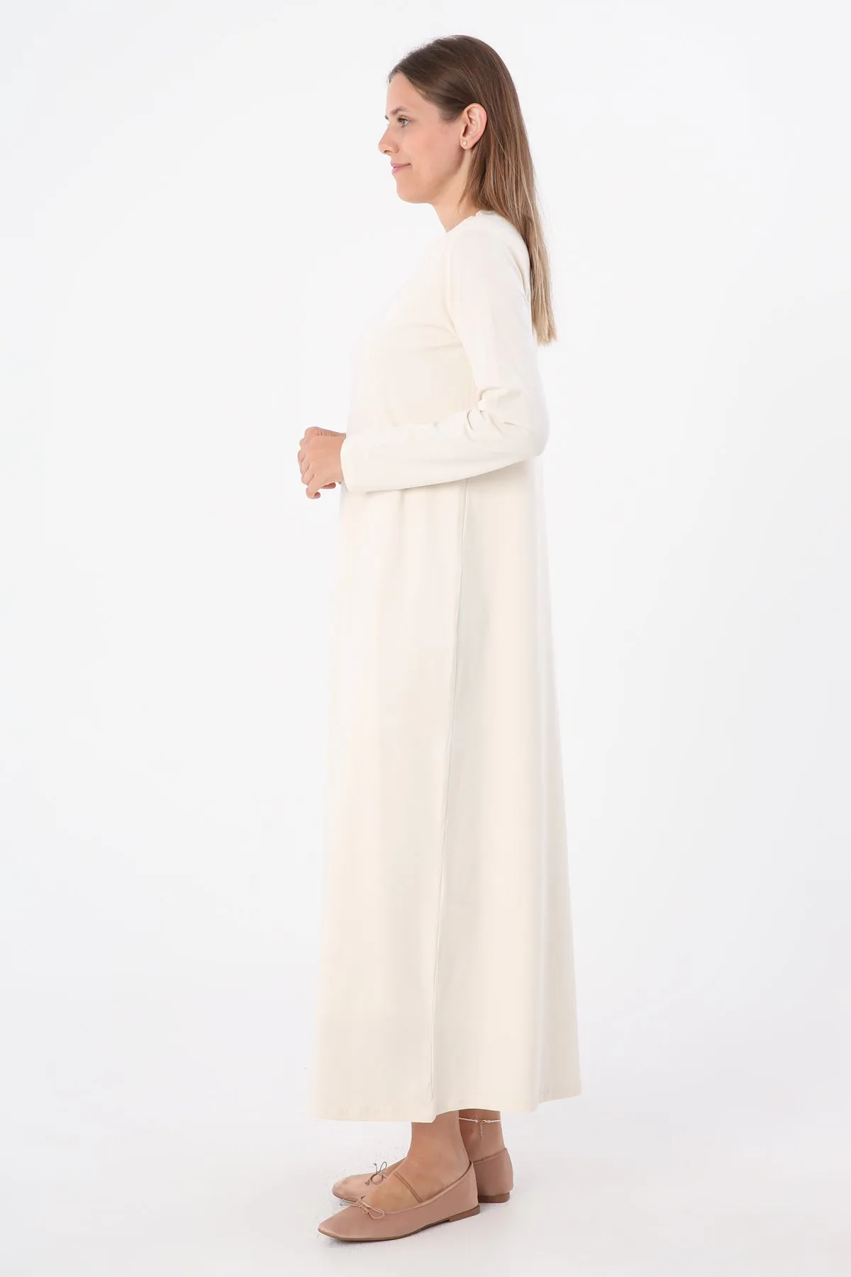 TLD Women Allday Ecru Sleeveless Slip Dress - Agrínio