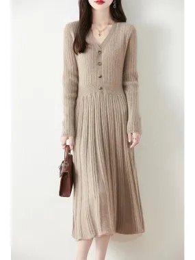 Trendy Wool Knitted Long Maxi Dress