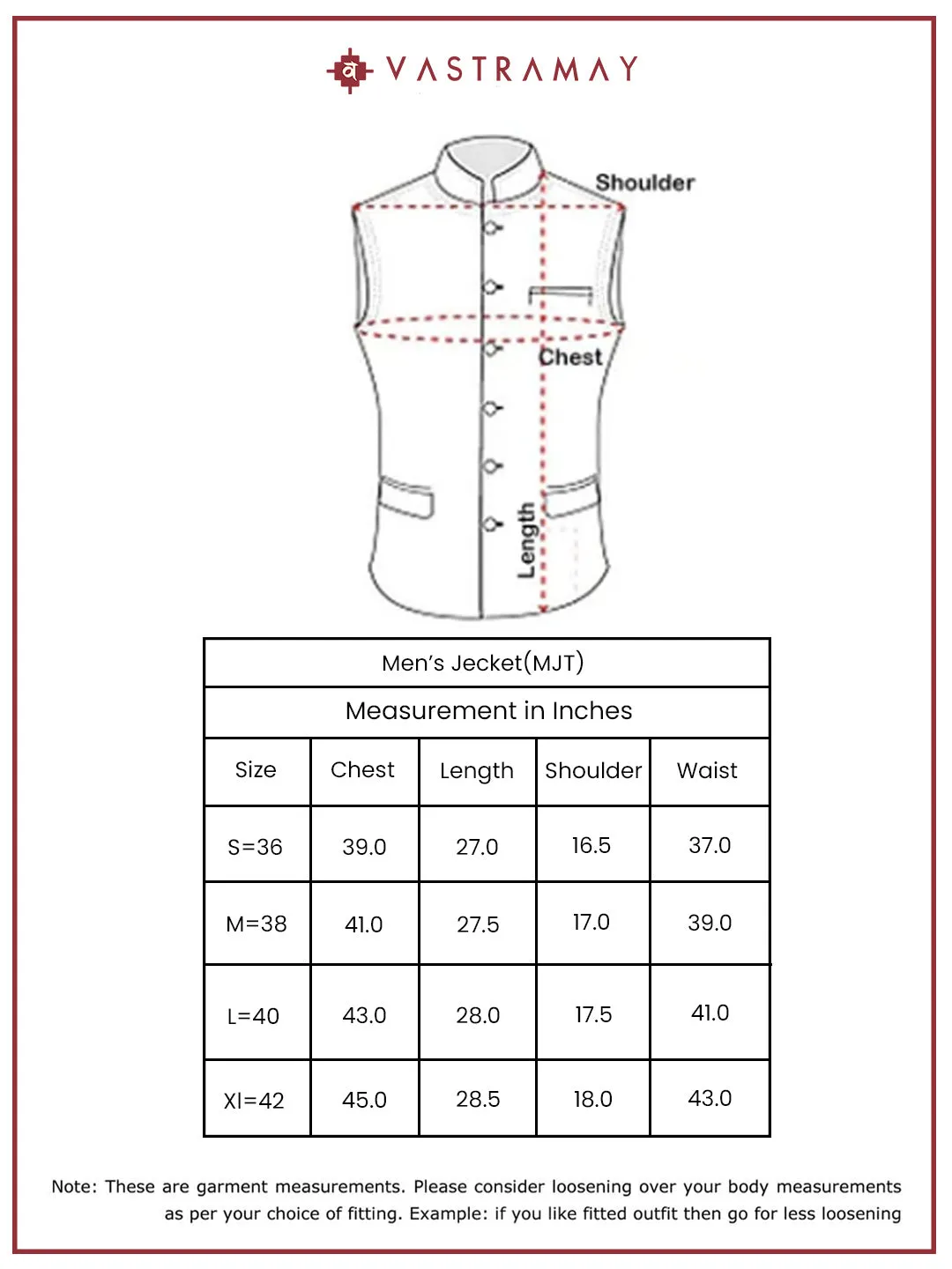 VASTRAMAY Men's Yellow - Nehru Jacket