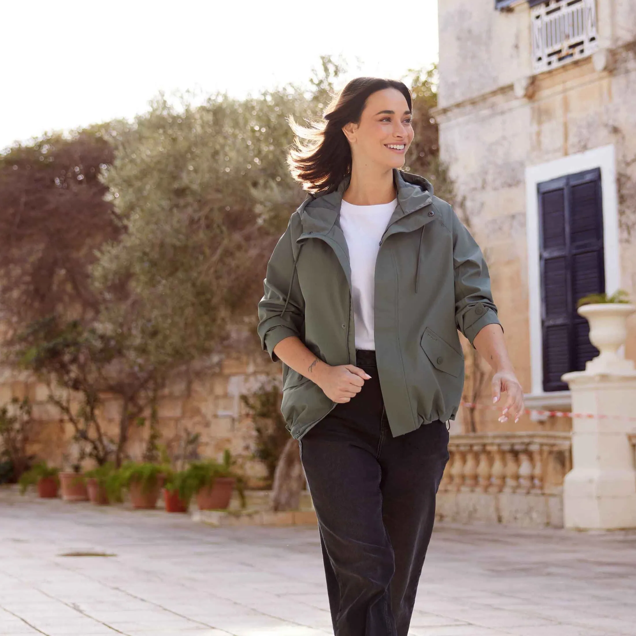Vena Womens Waterproof Jacket - Pale Khaki