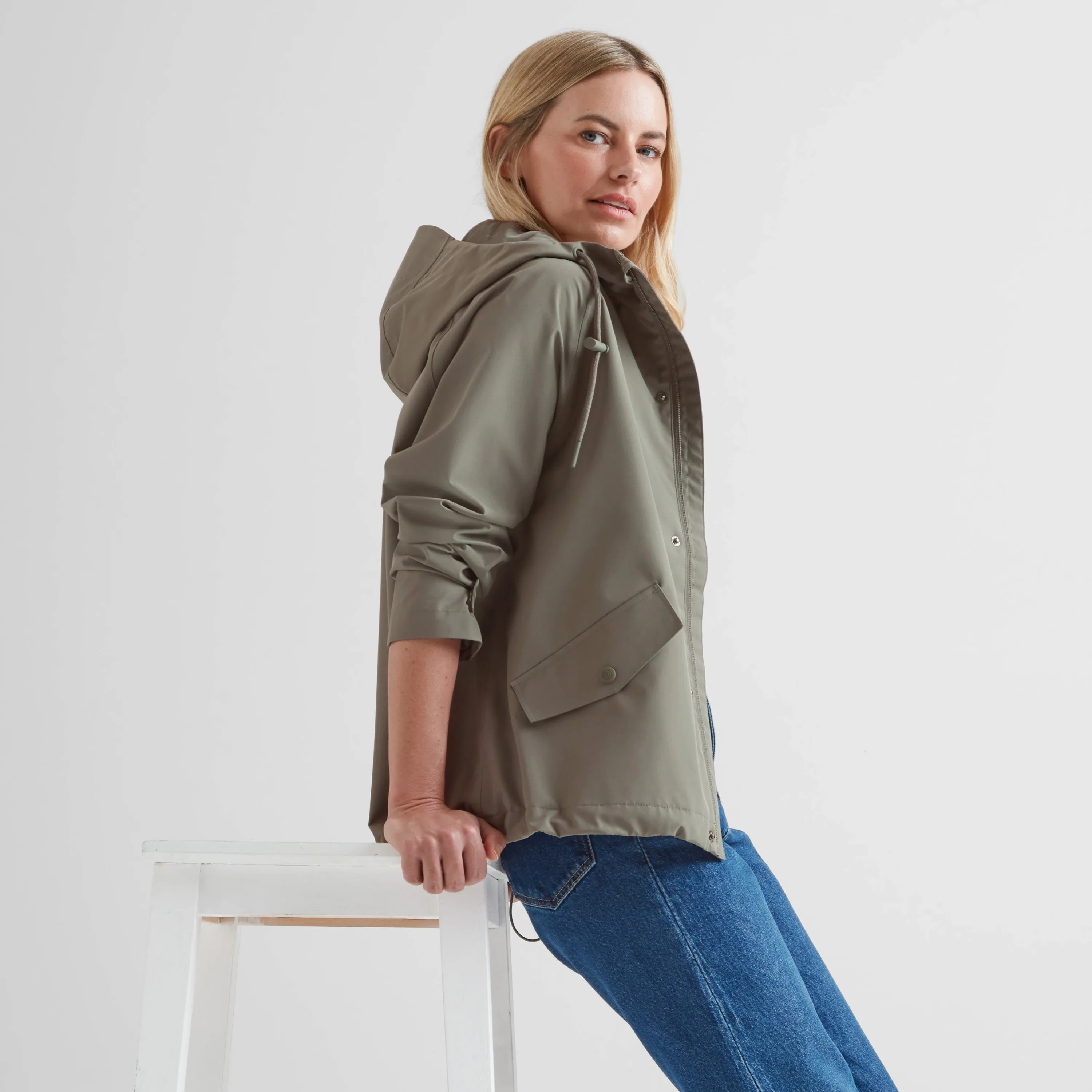 Vena Womens Waterproof Jacket - Pale Khaki