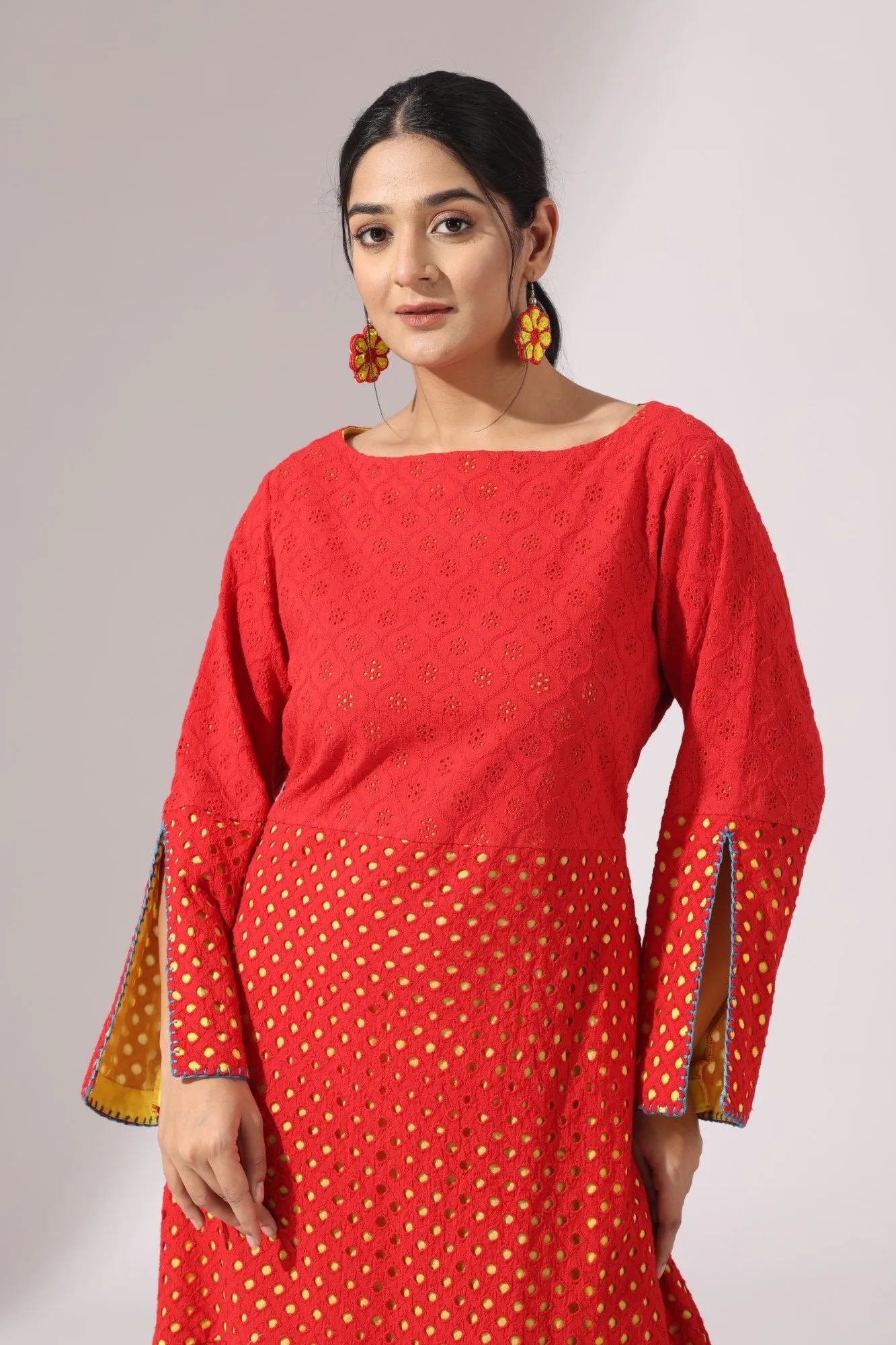 Victorian Bloom Dress- Red
