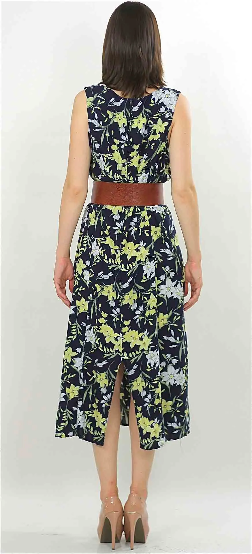 Vintage 90s Grunge Tropical floral maxi dress