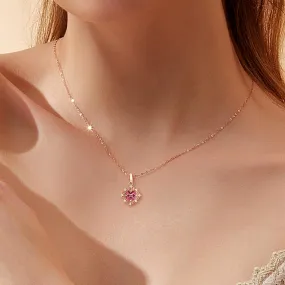 Vintage carving small Ruby gemstones red crystal pendant necklaces for women diamonds Rose gold color choker jewelry