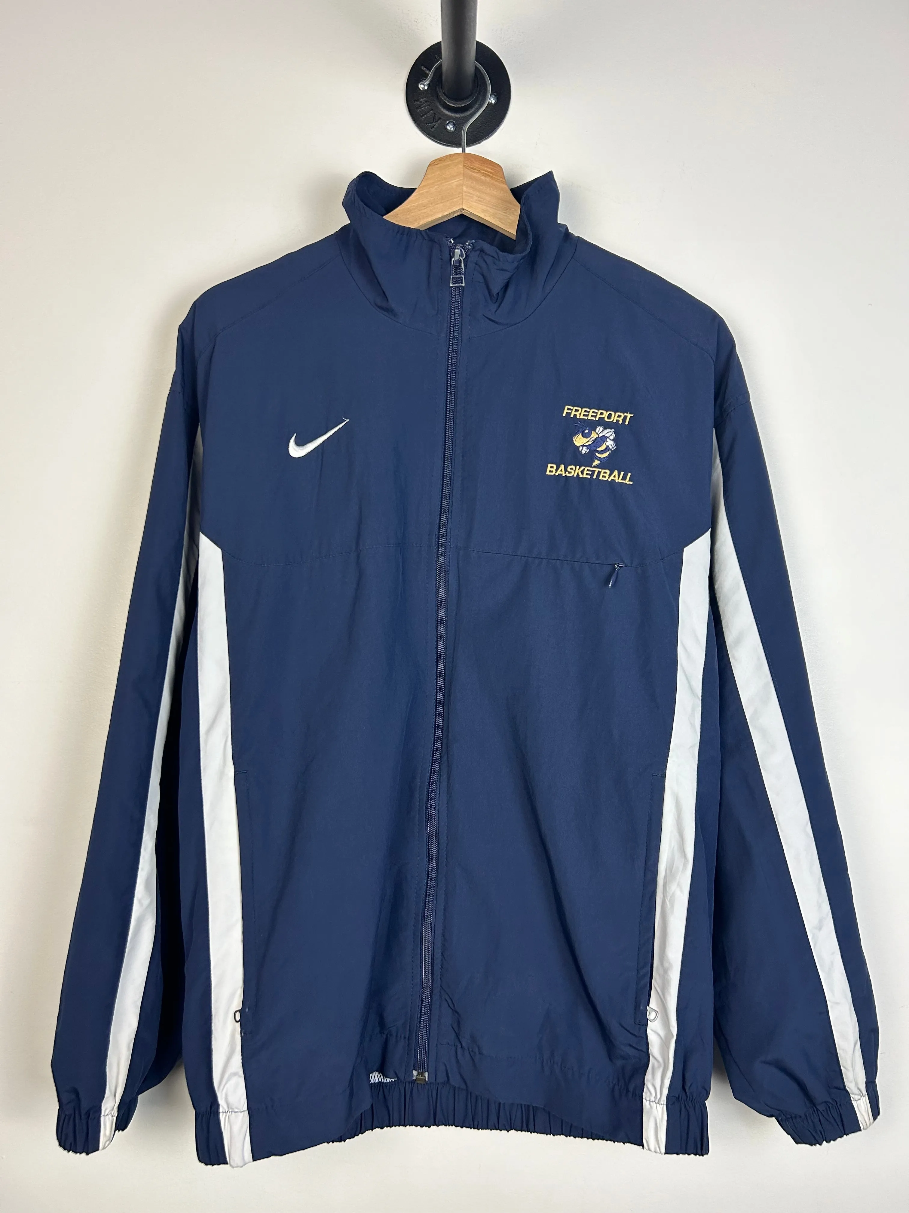 Vintage Nike Freeport Basketball Navy Windbreaker