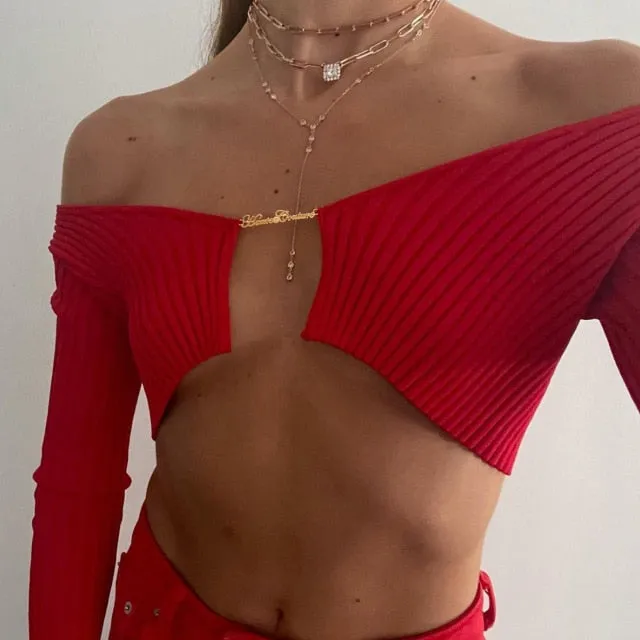 Wjczt 2024 LIEN CROPPED SWEATER