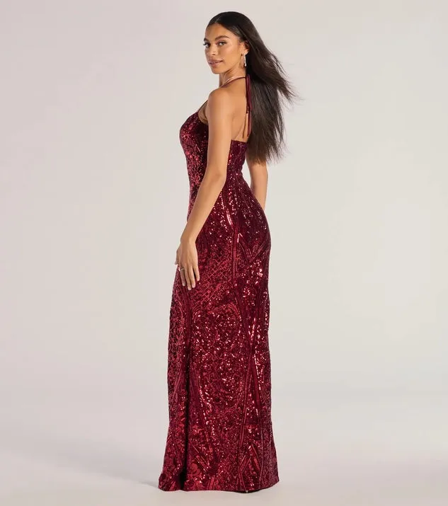 Women Sexy Sequined Cami Evening Dress