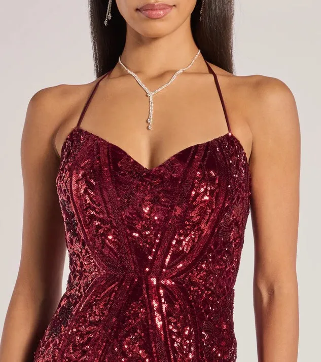 Women Sexy Sequined Cami Evening Dress