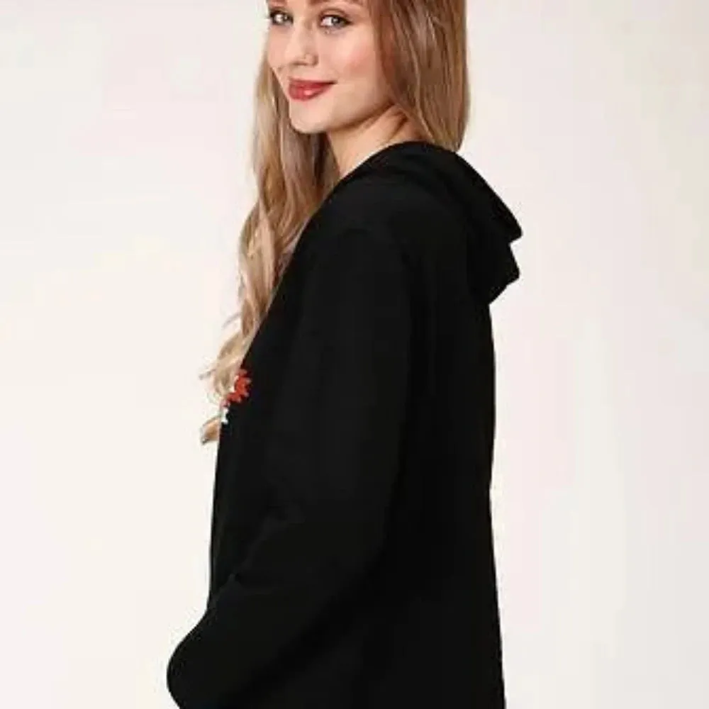 Women's Roper Black Hooded Aztec Shirt