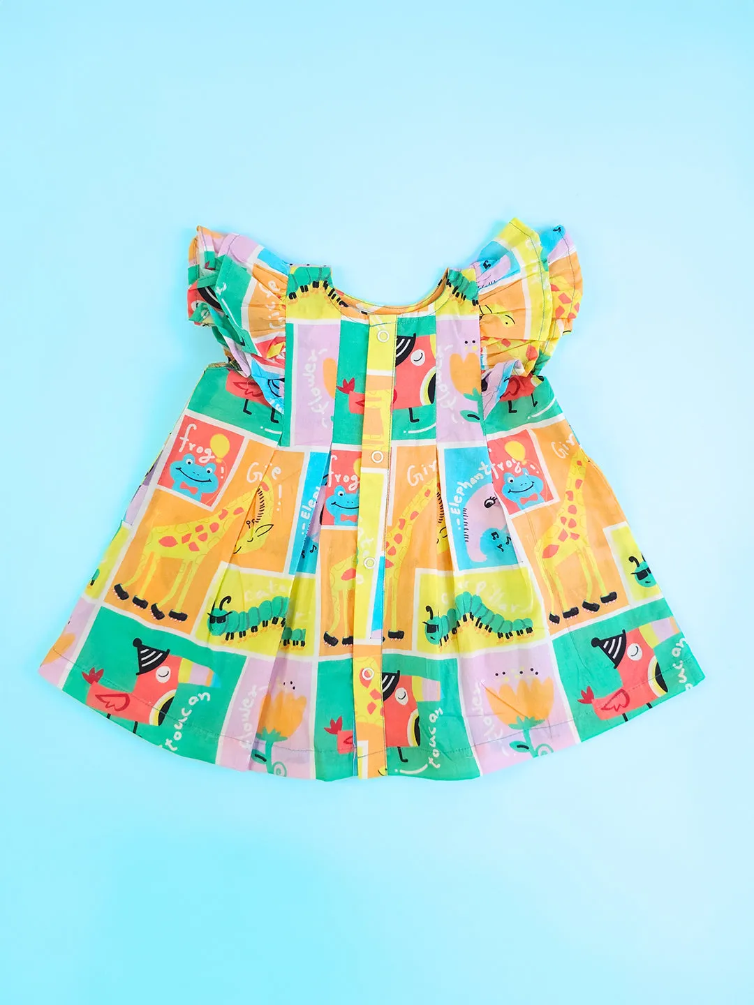 Zoo Crew - Organic Cotton Printed Baby Girl Iris Dress